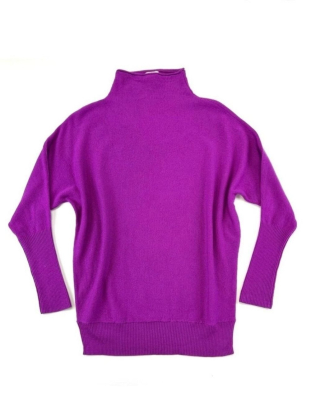 Telluride magenta funnel neck merino turtleneck Small Oversize dolman sleeve